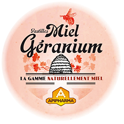 voite de pastilles miel geranium Apipharma